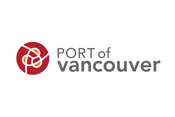 Logo of the Port of Vancouver, featuring a stylized circular icon and the text 'Port of Vancouver'.