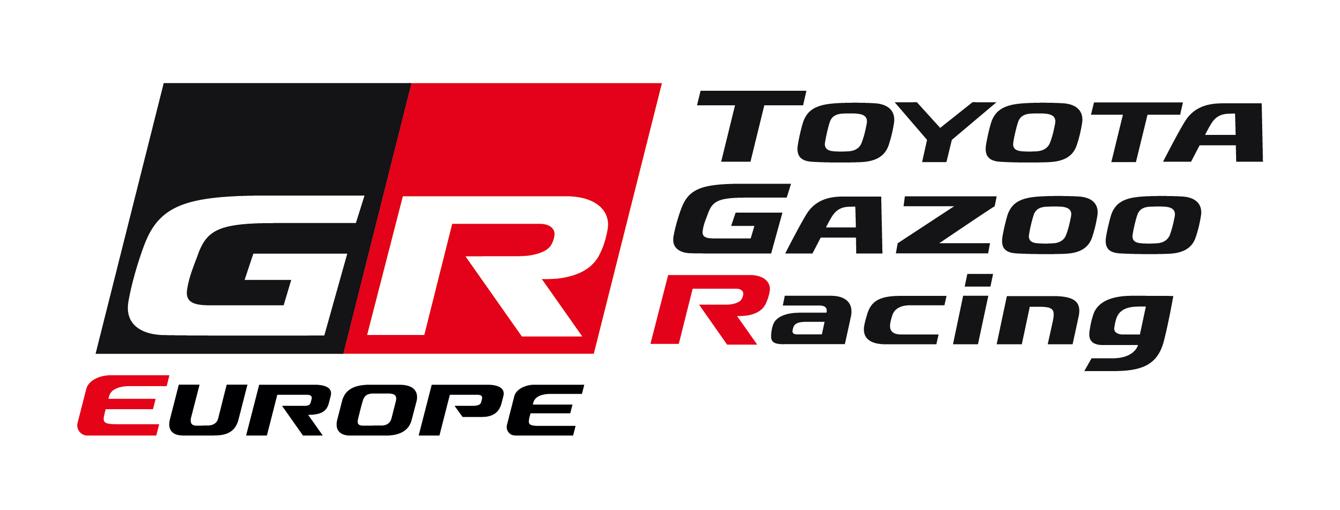 Logo of Toyota Gazoo Racing Europe featuring the bold letters GR and the text 'Toyota Gazoo Racing Europe' in black and red.