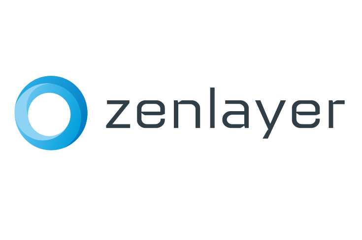 The Zenlayer logo featuring a stylized blue circular design next to the text 'zenlayer' in a modern font.