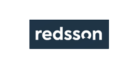 "Redsson logo with white text on a dark blue background."
