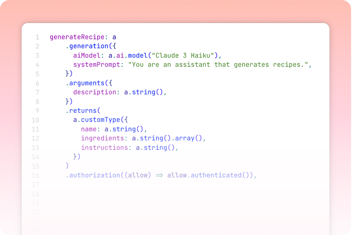 Amplify 人工智能工具包代码