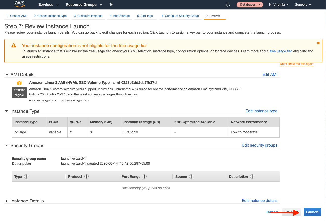 Choose "Launch" to continue