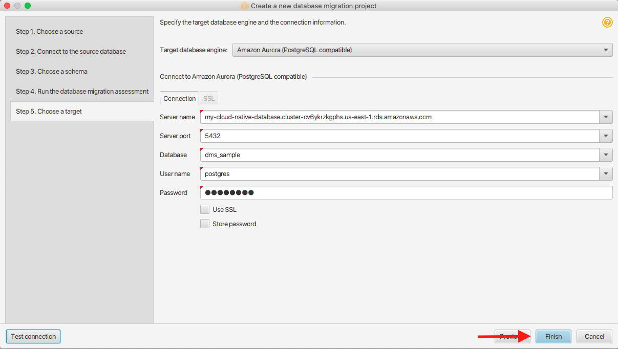 If you connected successfully, choose "Finish" to finish the configuration
